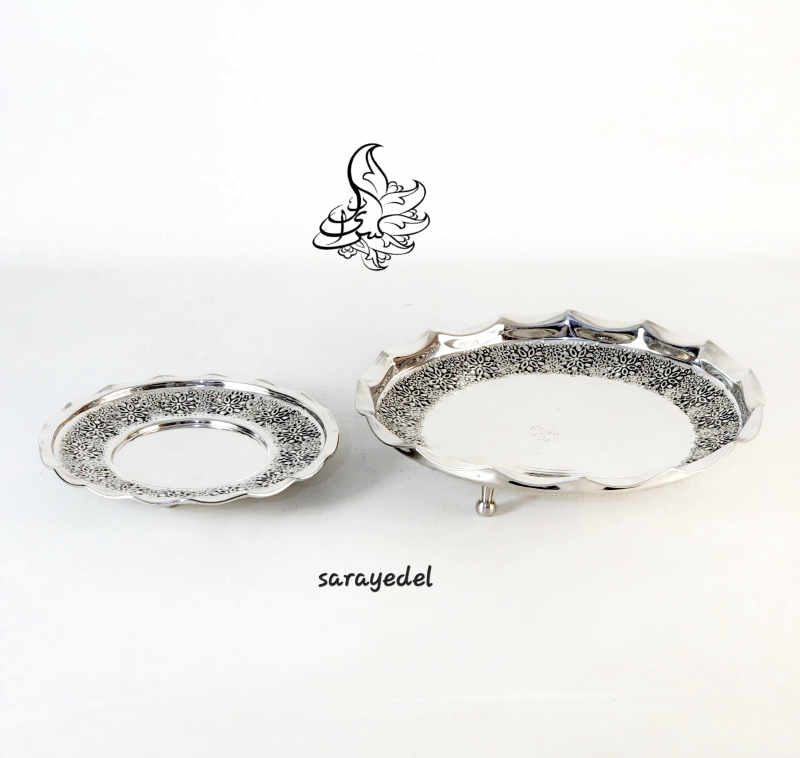 شیرینی خوری سه پایه مسی روکش کروم33370/333640